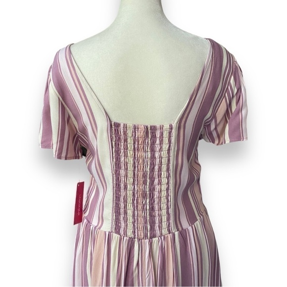 New Xhilaration Pink Stripe Short Sleeve Sun Dress | Size Small - Picture 8 of 14